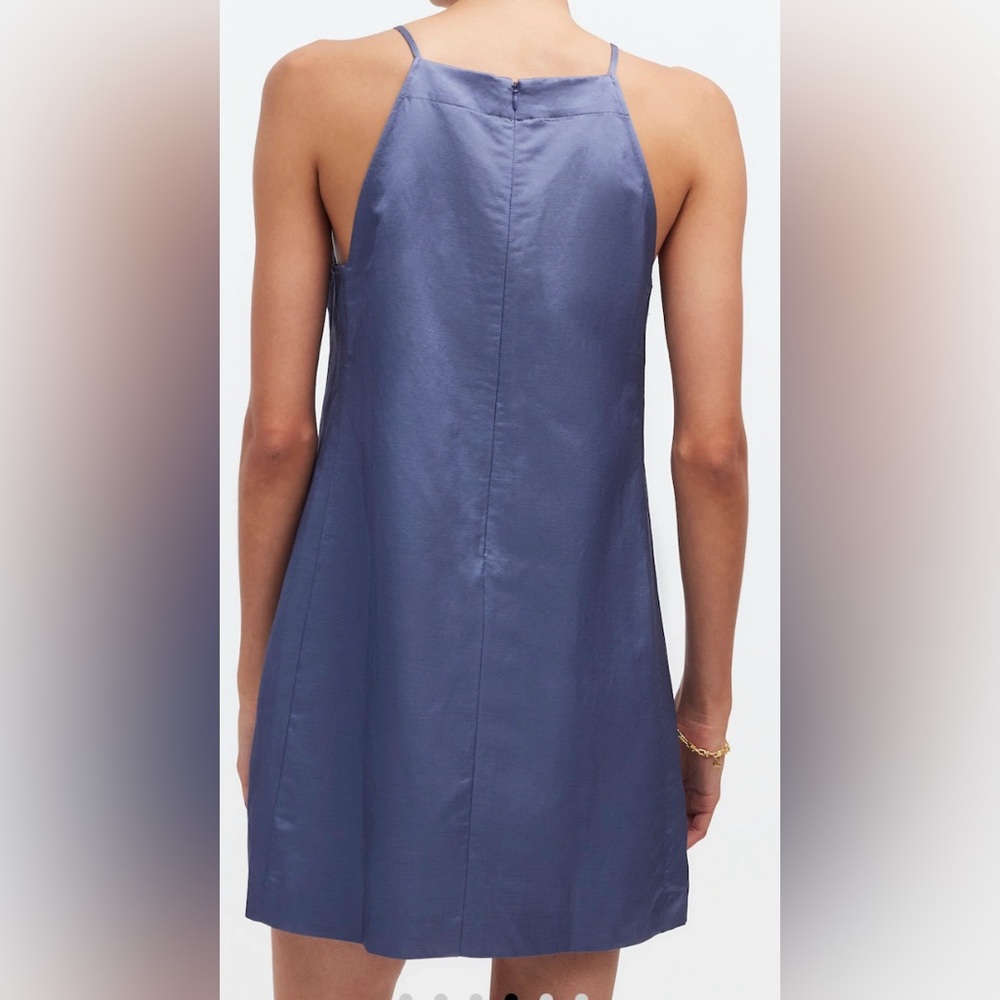 Madewell Shimmering Blue Mini Dress - Picture 2 of 7